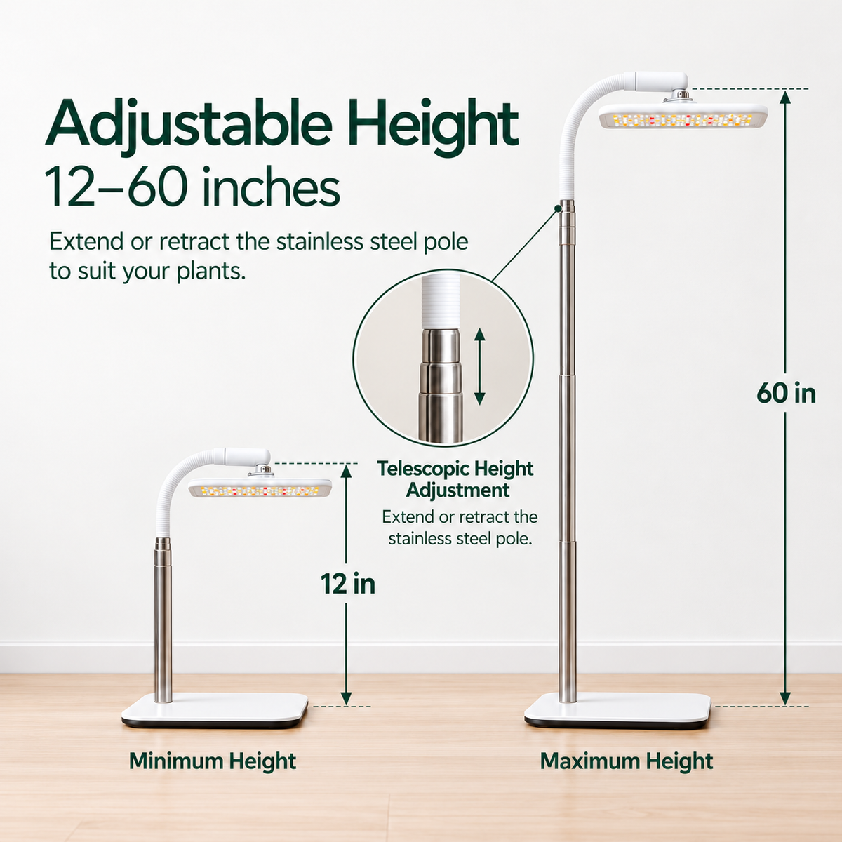 ClearGro Adjustable LED Growing Light