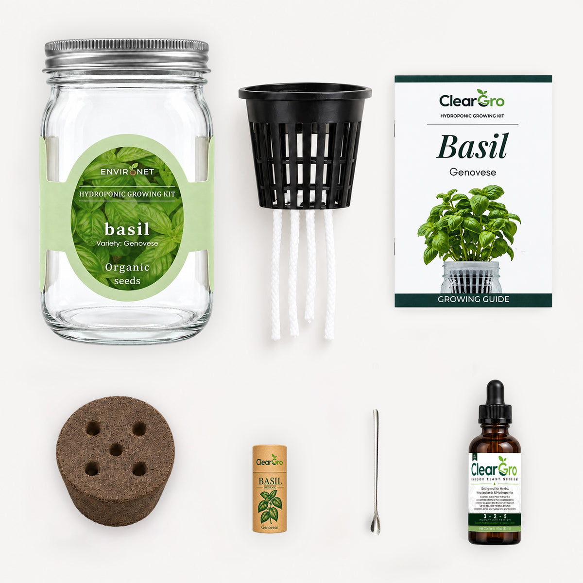 Basil - Genovese Hydroponic Kit (Organic Seeds)