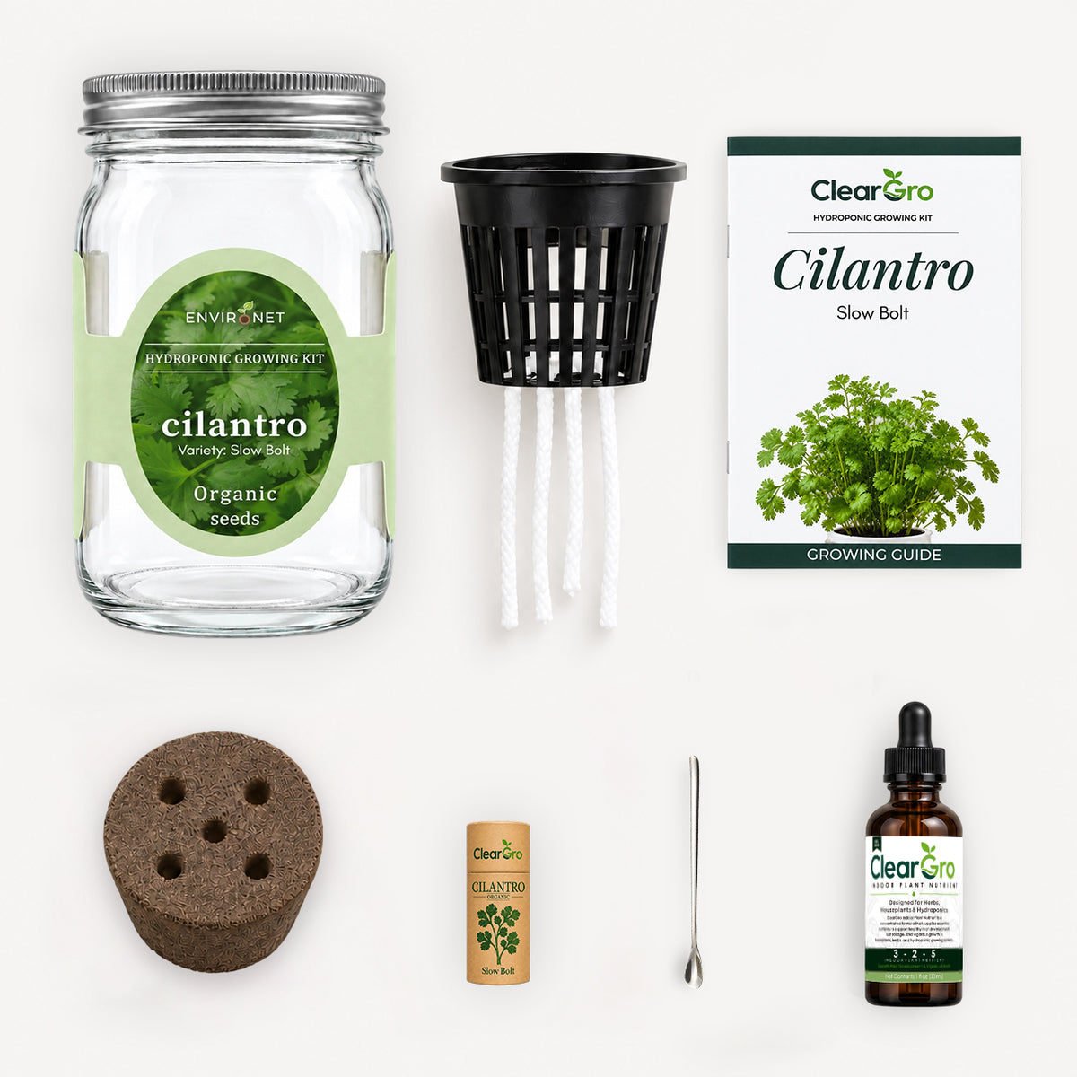 Cilantro - Slow Bolt Hydroponic Kit (Organic Seeds)