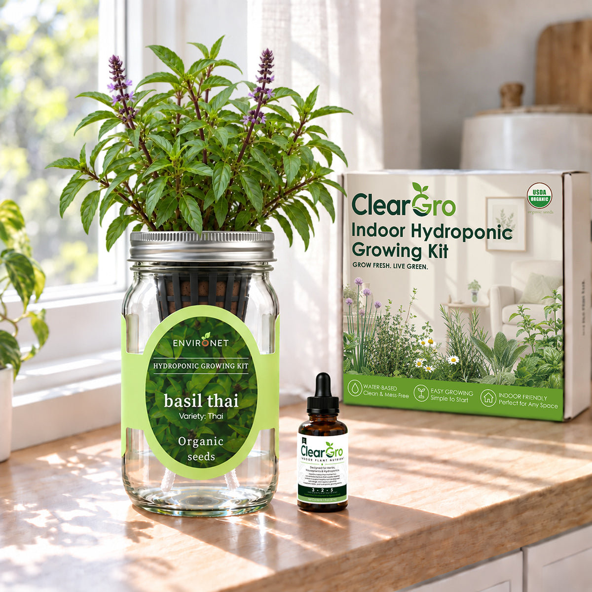 Basil - Thai Hydroponic Kit (Organic Seeds)